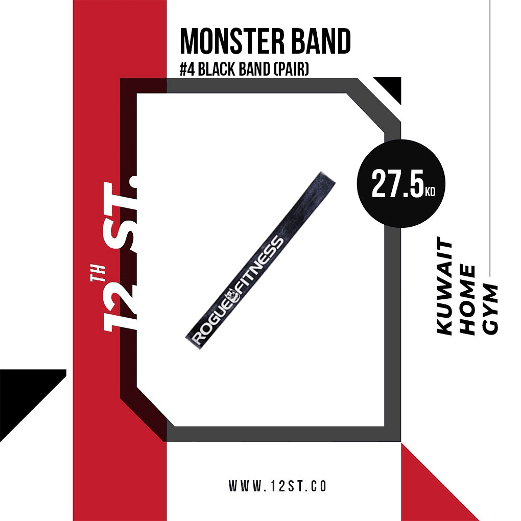 Monster Band #4 Black Band (Pair)