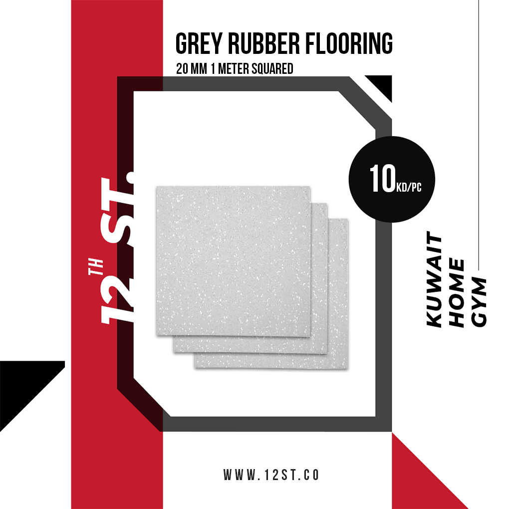Grey Smooth Rubber GYM Flooring